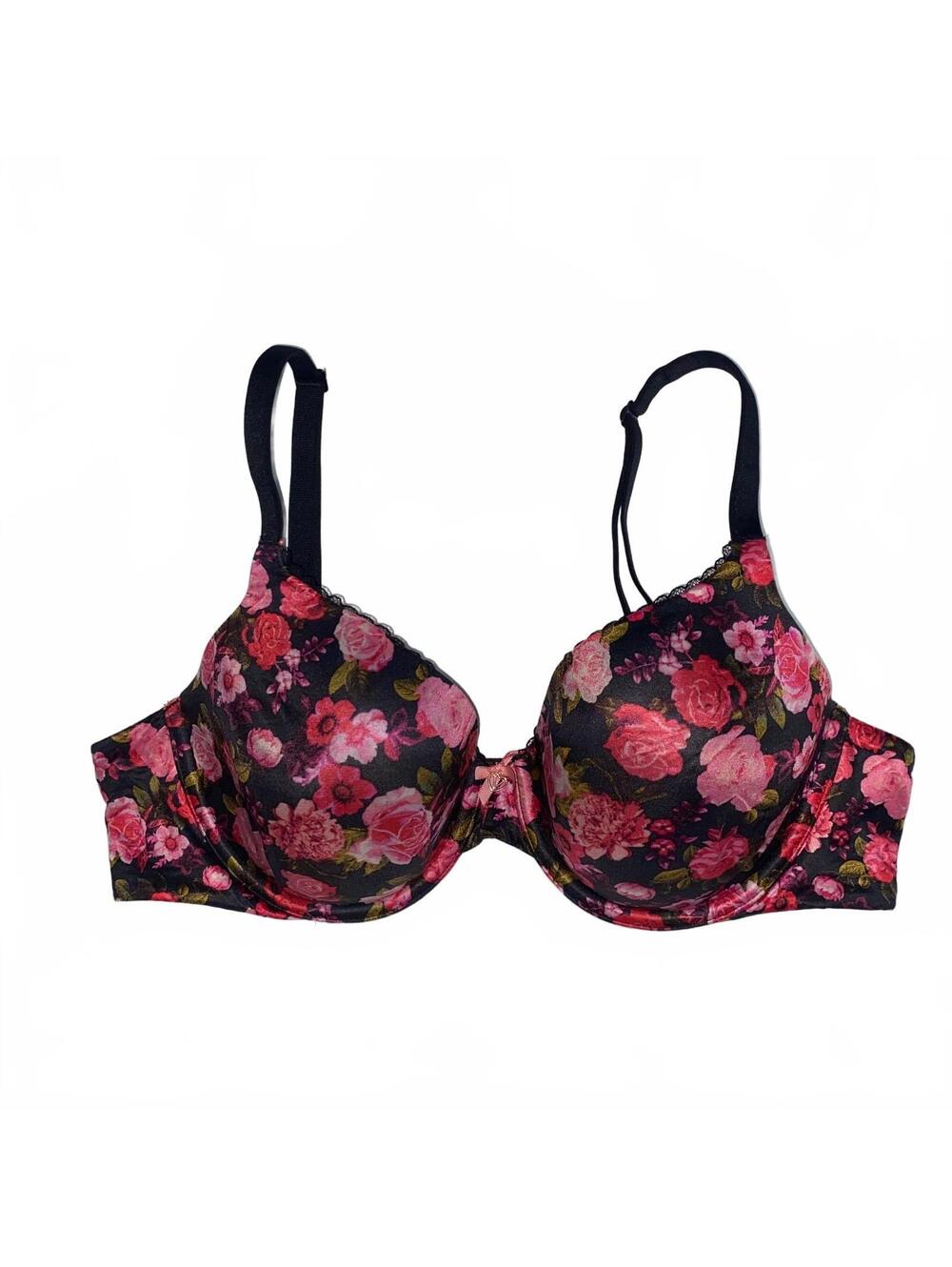 Victoria's Secret Roses Floral Push-Up Bra 38B Feminine Y2k
